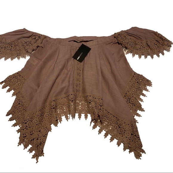 New Fashion Nova Mauve off the shoulder top size S - Picture 2 of 3